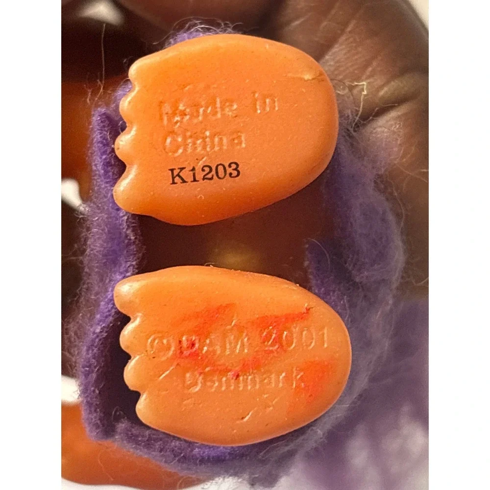 Dam‎ Denmark 2001 Purple Troll Doll Keychain Toy Charm Vintage Collectible
